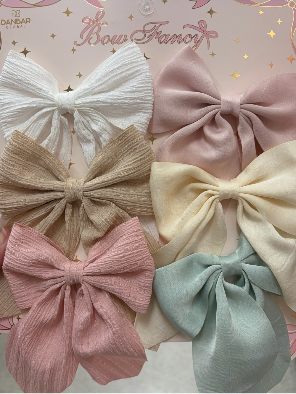Kids Hair Bows - Pastel Mix (6 Pack)